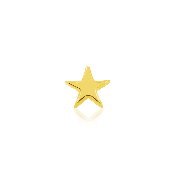 Five-pointed star with high-polish finish